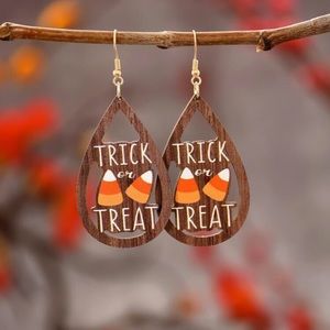 Trick or Treat candy corn earrings